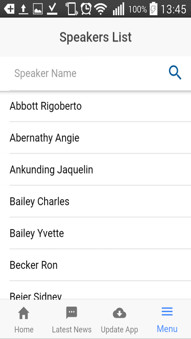 Speakers List